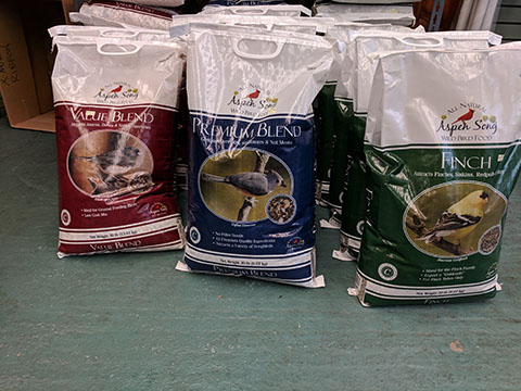 different blends of birdseed for different types of birds
